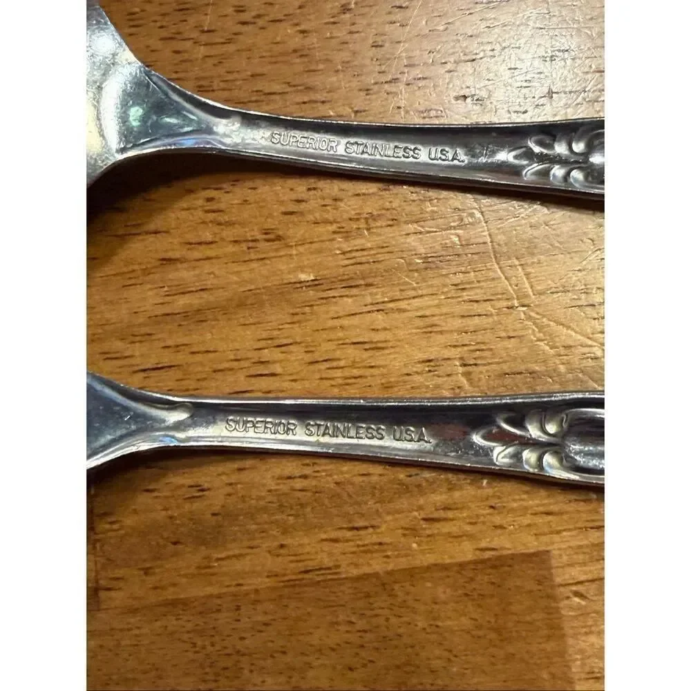 Superior Stainless 2 Pc Slotted Spoon, Meat Fork (6625)